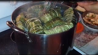 How To Make Zongzi  Sticky Rice Dumpling Dim Sum [upl. by Farrica]