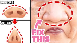 Best Nose Slimming Exercises to Reshape Nose Fat Get Slim Nose Without Surgery👃 [upl. by Asuncion]