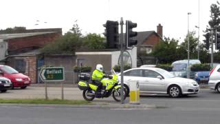 Two PSNI Motorbikes On a shout in Holywood [upl. by Jazmin]