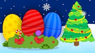 3 Huevos de Pascua Sorpresa Gigantes de Colores de Navidad 2  Plim Plim [upl. by Anhpad]