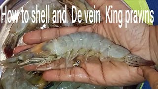 How to clean Prawns  Shell and devein Prawns before cooking them  in Marathi cleaning king prawns [upl. by Thayer778]