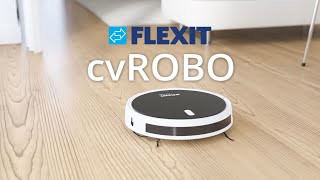 Flexit cvROBO  Robotstøvsuger som tømmer seg selv i sentralstøvsugeren [upl. by Constancia]