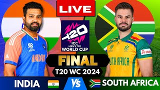 🔴 Live India vs South Africa T20 World Cup Final Match Score  Live Cricket Match Today IND vs SA [upl. by Adnilrev]