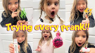 TRYING EVERY PRANK ON OUR DAD Hilarious [upl. by Eyde]