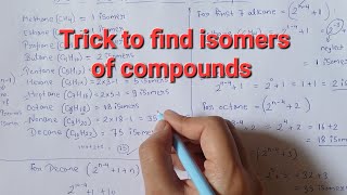 Trick to find possible isomers of a compounds [upl. by Eanwahs]