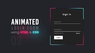 Animated Login Form using Html amp CSS [upl. by Strohben]