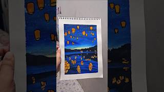 Timelapse 💙 stepbysteppaintingforbeginners watercolorart timelapse loveart youtubeshorts [upl. by Hotchkiss]