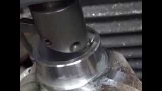 108 harley panhead head exhaust spigot repair welding amp machining by tatro machine [upl. by Nakeber]