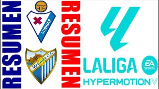 Málaga CF 10 SD Eibar Resumen  La Liga 2  2425 [upl. by Sinnel]