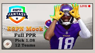 🏈 ESPN Full PPR Mock Draft Pick 108 [upl. by Heid]