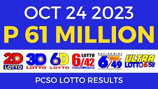 Lotto Result October 24 2023 9pm PCSO [upl. by Ghassan]