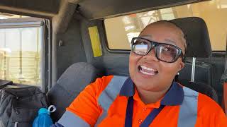 Woman who Drives one of the Big Dump Trucks in Jwaneng Diamond mine Botswana [upl. by Landon]