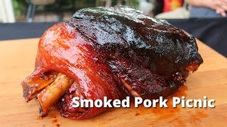 Smoked Pork Picnic  Picnic Shoulder Smoked on Big Green Egg [upl. by Cormier]