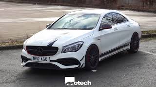 CLA45 AMG On HR springs with spacers  Motech Performance [upl. by Douglass737]