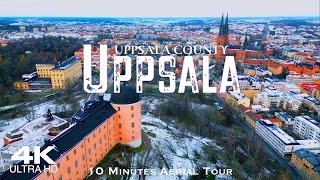 UPPSALA 2024 🇸🇪 4K Drone Aerial Tour  Sweden Konungariket Sverige Drönare film [upl. by Valera]