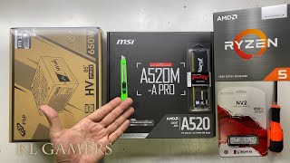 AMD Ryzen 5 5600G msi A520MA PRO Kingston NV2 mini Gaming PC Build [upl. by Ntsyrk249]