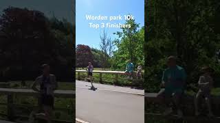 Worden park 10k LeylandEngland 18052024 Top 3 finishers 🥇🥈🥉wordenpark10krunrunning [upl. by Drofub897]