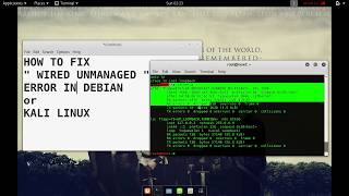 How to Fix quotWired Unmanagedquot error in Debian or Kali Linux [upl. by Ahsinad]