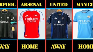 Premier League 202425 Upcoming Season  Home Away and Third Kit Comparison [upl. by Tonina616]