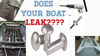 HOW TO REPLACE LEAKY BOAT RIVETS SOLID AND POP [upl. by Coster]