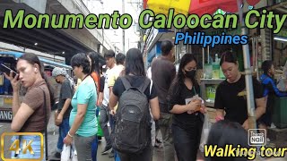 Walking Tour Around Monumento Caloocan CityMetro Manila Philippines4KWalking Tour Philippines [upl. by Iv586]