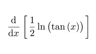 Derivative of 12lntanx [upl. by Bridge558]