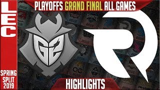 G2 vs OG Highlights ALL GAMES  LEC Playoffs Grand Finals Spring 2019  G2 Esports vs Origen [upl. by Jeremias888]