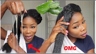 3 WAYS TO USE ALOE VERA FOR MASSIVE HAIR GROWTH  Aloe vera oil Prepoo amp Detangler  UPDATE [upl. by Krasner]