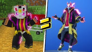 TODAS AS DANÇAS DO FORTNITE NO MINECRAFT [upl. by Derward]