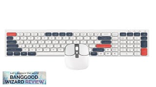 BK100 Wireless Keyboard and Mouse Set Bluetooth 24GHz Type C Rechargeable Mini Review [upl. by Naesed]