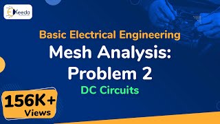 Mesh Analysis  Problem 2  DC Circuits  Basic Electrical Engineering [upl. by Skippie363]