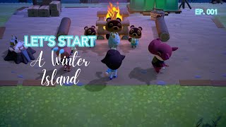 Lets Start A Winter Island  Lets Play ACNH Ep 001 [upl. by Gradeigh]