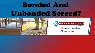 Bonded and Unbonded Screed [upl. by Nylrats]