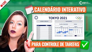 Live 234  Calendário Interativo para Controle de Projetos no Excel [upl. by Neetsirk]