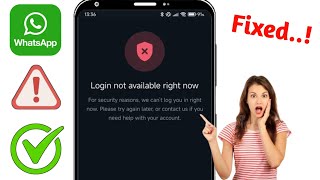 NEW Login Not Available Right Now On WhatsApp  Fix Login Not Available Right Now On WhatsApp [upl. by Asyal]