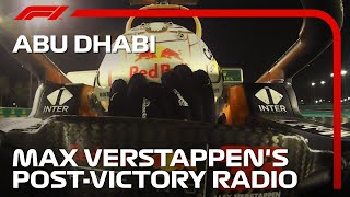 Max Verstappens Cooldown Lap PostVictory Radio  2021 Abu Dhabi Grand Prix [upl. by Acinoreb]