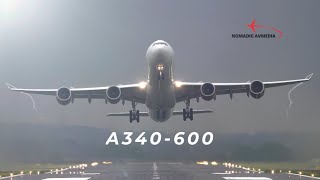 Very Heavy a340600 Takeoff [upl. by Sitoiyanap]