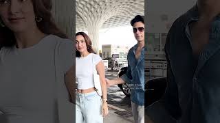 Airport vibes with Sidharth Malhotra and Kiara Advani [upl. by Gregoire796]