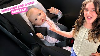 BABY SASKIAS FIRST CARSEAT  REBORN SHOPPING DAY [upl. by Chalmer]