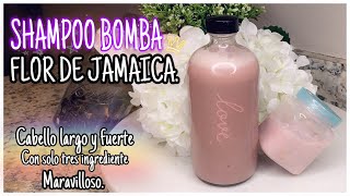 Shampoo mágico CRECE PELO Shampoo BOMBA de flor de jamaica o hibiscus 🌺 🌺 [upl. by Agrippina]