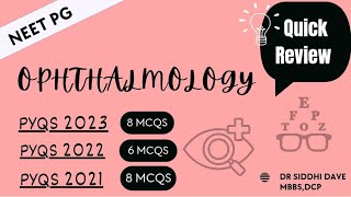 Ophthalmology rapid revision neet pg  ophthalmology pyq neet pg  ophthalmology neet pg  ophthalm [upl. by Hamilton659]