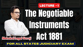 NEGOTIABLE INSTRUMENTS ACT 1881 [upl. by Revart]