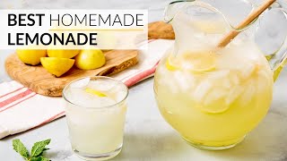 BEST HOMEMADE LEMONADE RECIPE [upl. by Vassar646]