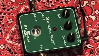 Option 5 Effects DESTINATION PHASE guitar effects pedal demo [upl. by Imar]