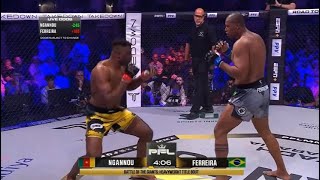 Francis Ngannou vs Renan Ferreira  KO HIGHLIGHTS  Extended   PFL Battle of the Giants [upl. by Lilak829]