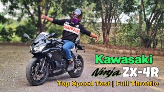 Kawasaki Ninja Zx4R  Full Throttle  All Gear Top Speed Test [upl. by Einatsed]