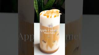 Apple Caramel Macchiato for fall 🍎🍁✨ homecafe fallrecipes [upl. by Vtehsta350]