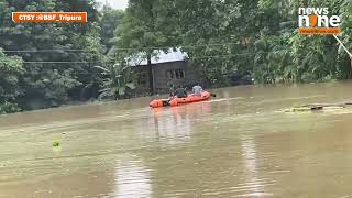 Tripura Floods BSF Tripura Rescues 25 Families from FloodHit Border Area  News9 [upl. by Aisaim790]