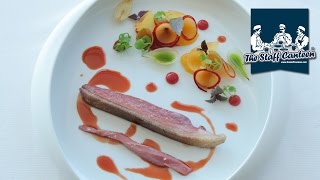 2 Michelin star chef Mauro Colagreco cooks duck with compote of plum [upl. by Adias163]