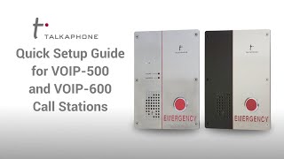 Talkaphone VOIP500VOIP600 Quick Setup Guide [upl. by Anihc]